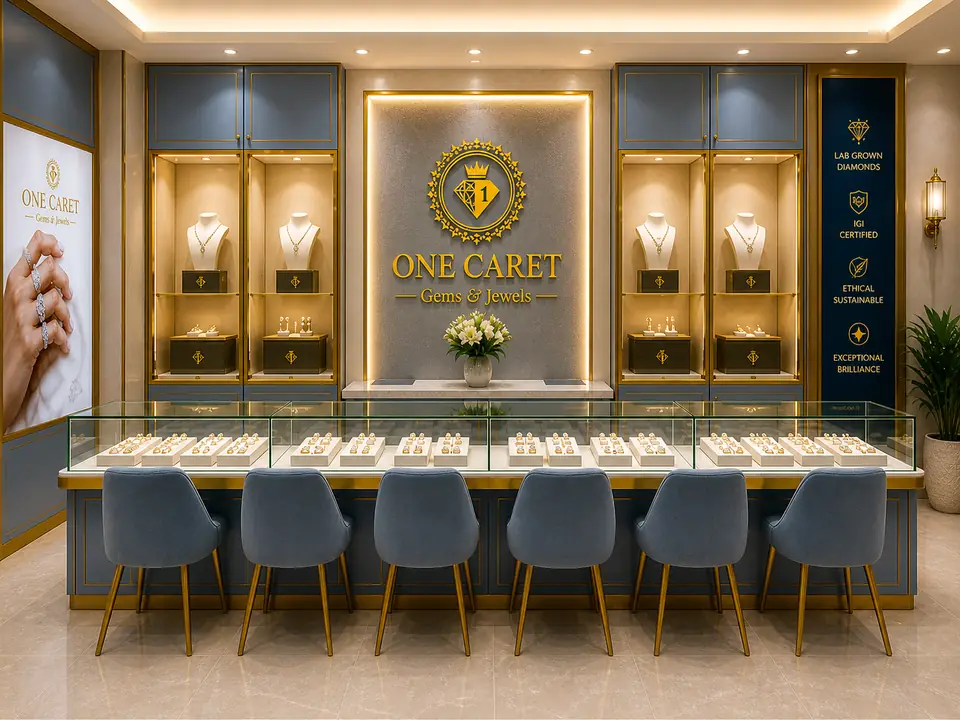 OneCaret jewellery counter closeup